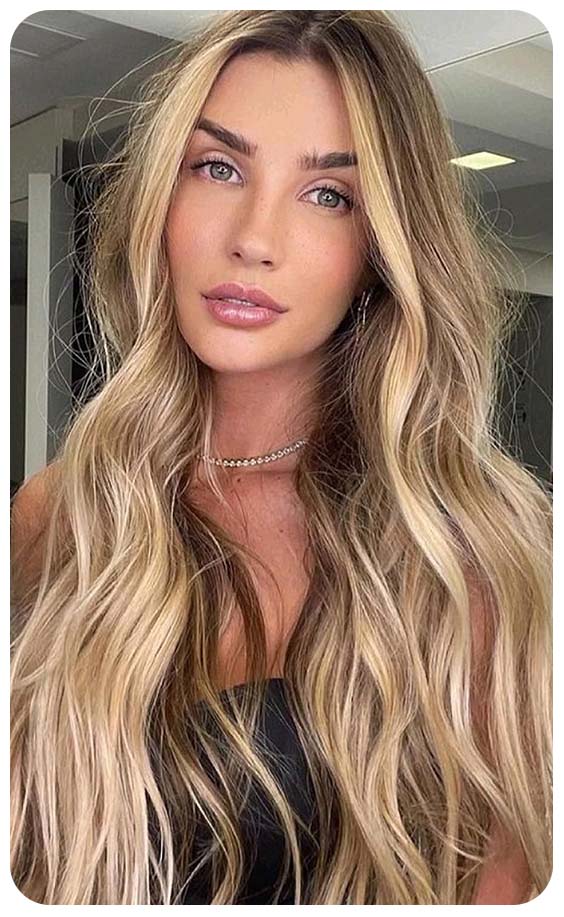 Light Chestnut Brown with Gold Blonde Extreme Length Style